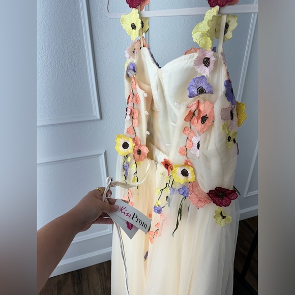 Kiss Prom Midi Floral Gown - Picture 3 of 3